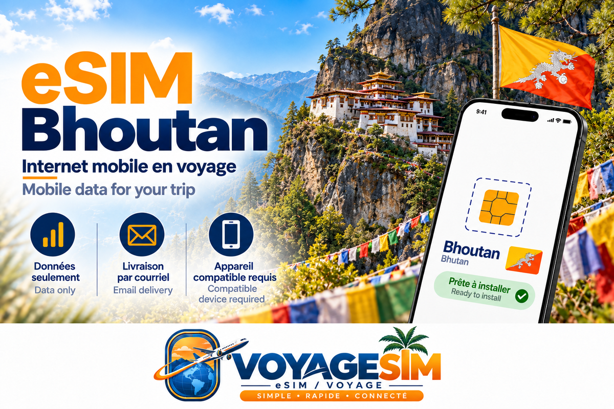 eSIM Bhoutan — VoyageSIM / Bhutan eSIM