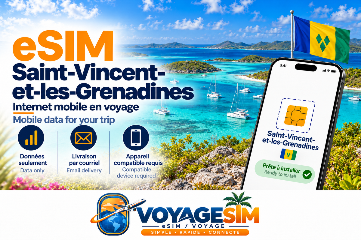 eSIM Saint-Vincent-et-les-Grenadines — VoyageSIM / Saint Vincent and the Grenadines eSIM