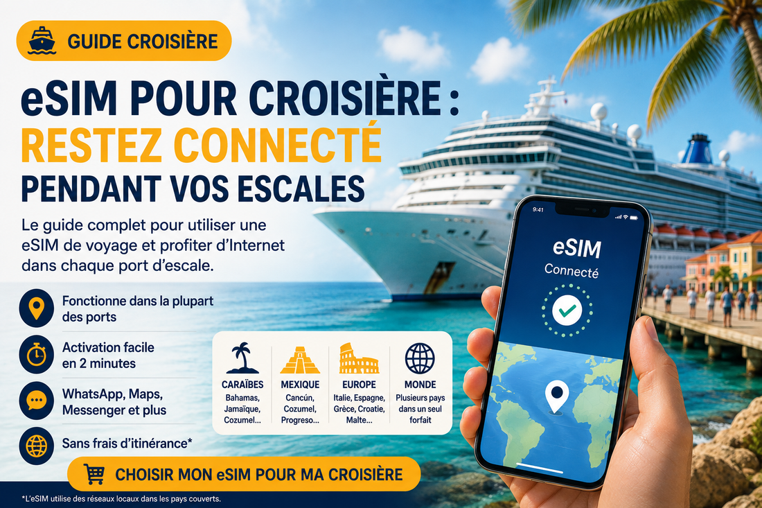 eSIM pour croisière : comment rester connecté pendant les escales
