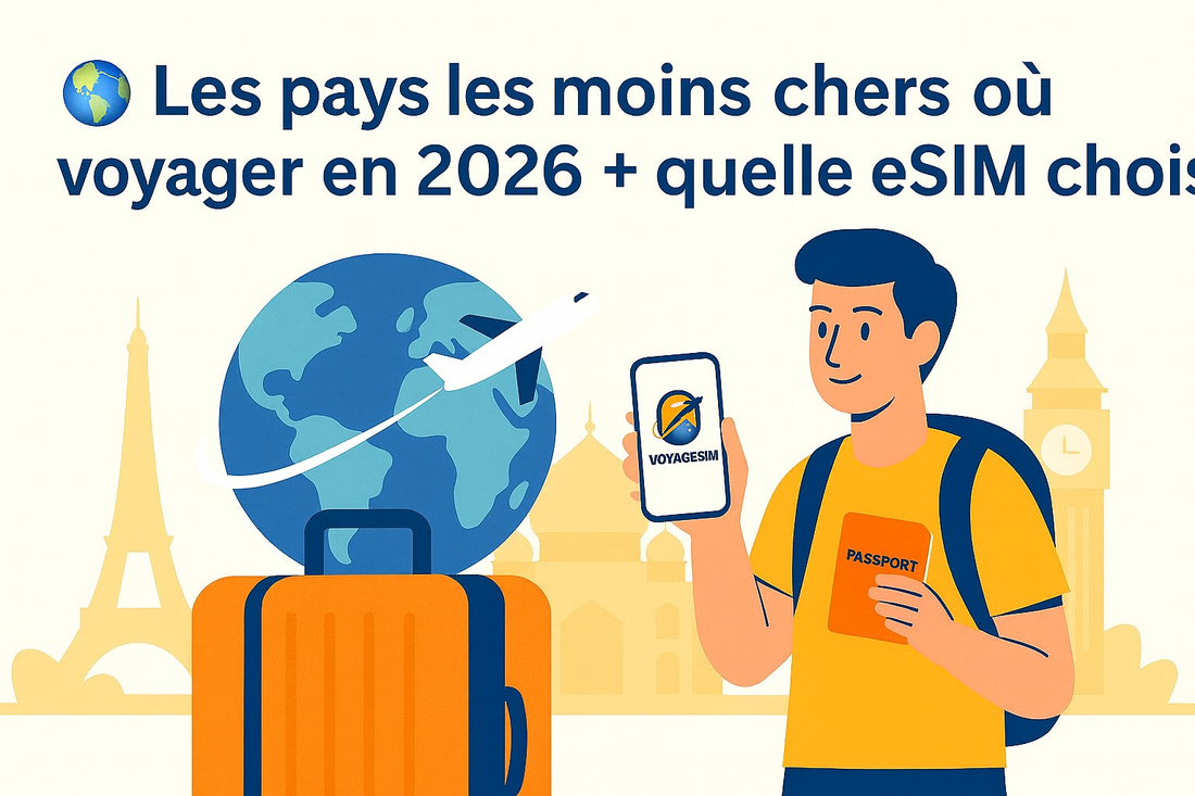 🌍 Les pays les moins chers où voyager en 2026 — et pourquoi une eSIM est indispensable