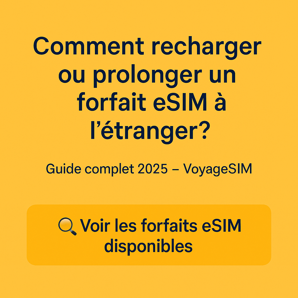 Recharger une eSIM à l’étranger