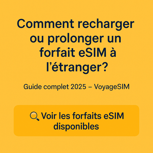 Recharger une eSIM à l’étranger