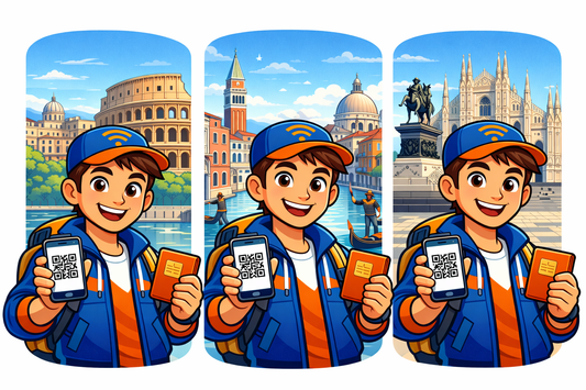 eSIM Italie — Internet mobile à Rome, Milan, Venise