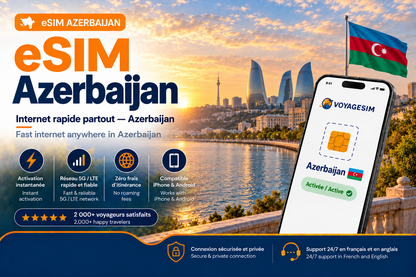 eSIM Azerbaijan — forfait de données VoyageSIM