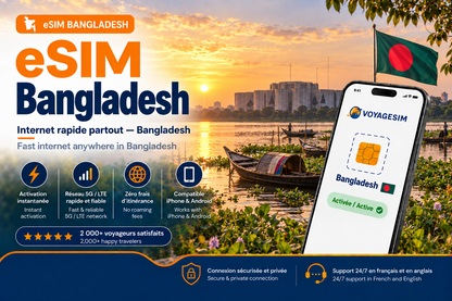 eSIM Bangladesh — forfait de données VoyageSIM