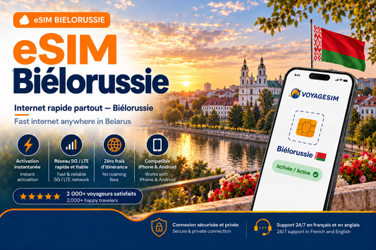 eSIM Biélorussie — forfait de données VoyageSIM