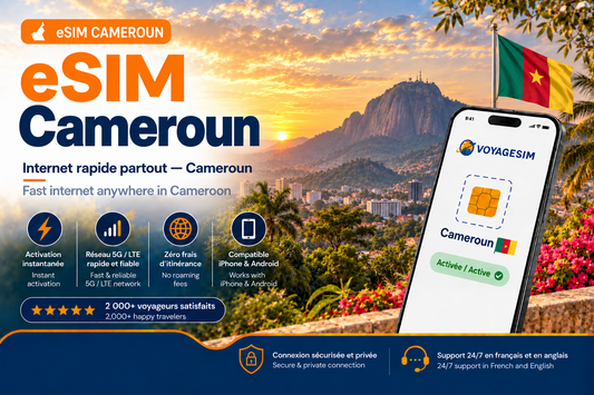 eSIM Cameroun — forfait de données VoyageSIM