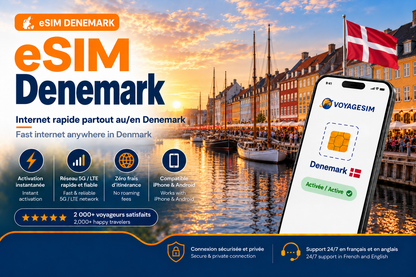 eSIM Denemark — forfait de données VoyageSIM