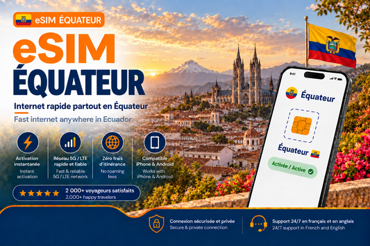 eSIM Équateur – Internet mobile de voyage