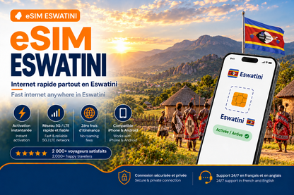 eSIM Eswatini – Internet mobile de voyage