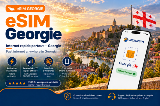 eSIM Georgie — forfait de données VoyageSIM