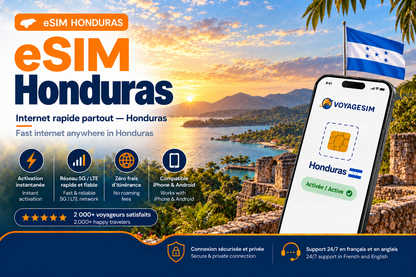 eSIM Honduras — forfait de données VoyageSIM