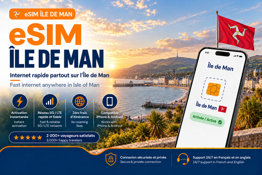 eSIM Île de Man – Internet mobile de voyage