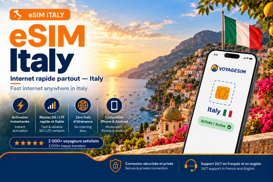 eSIM Italy — forfait de données VoyageSIM