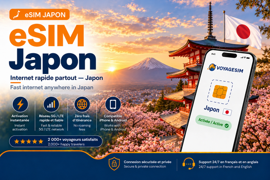 eSIM Japon — forfait de données VoyageSIM