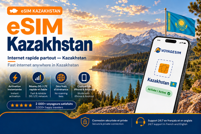 eSIM Kazakhstan — forfait de données VoyageSIM