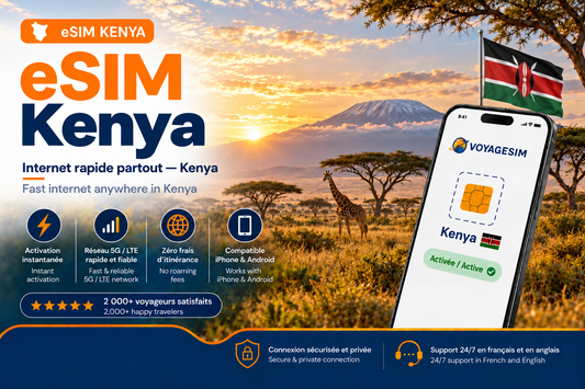 eSIM Kenya — forfait de données VoyageSIM