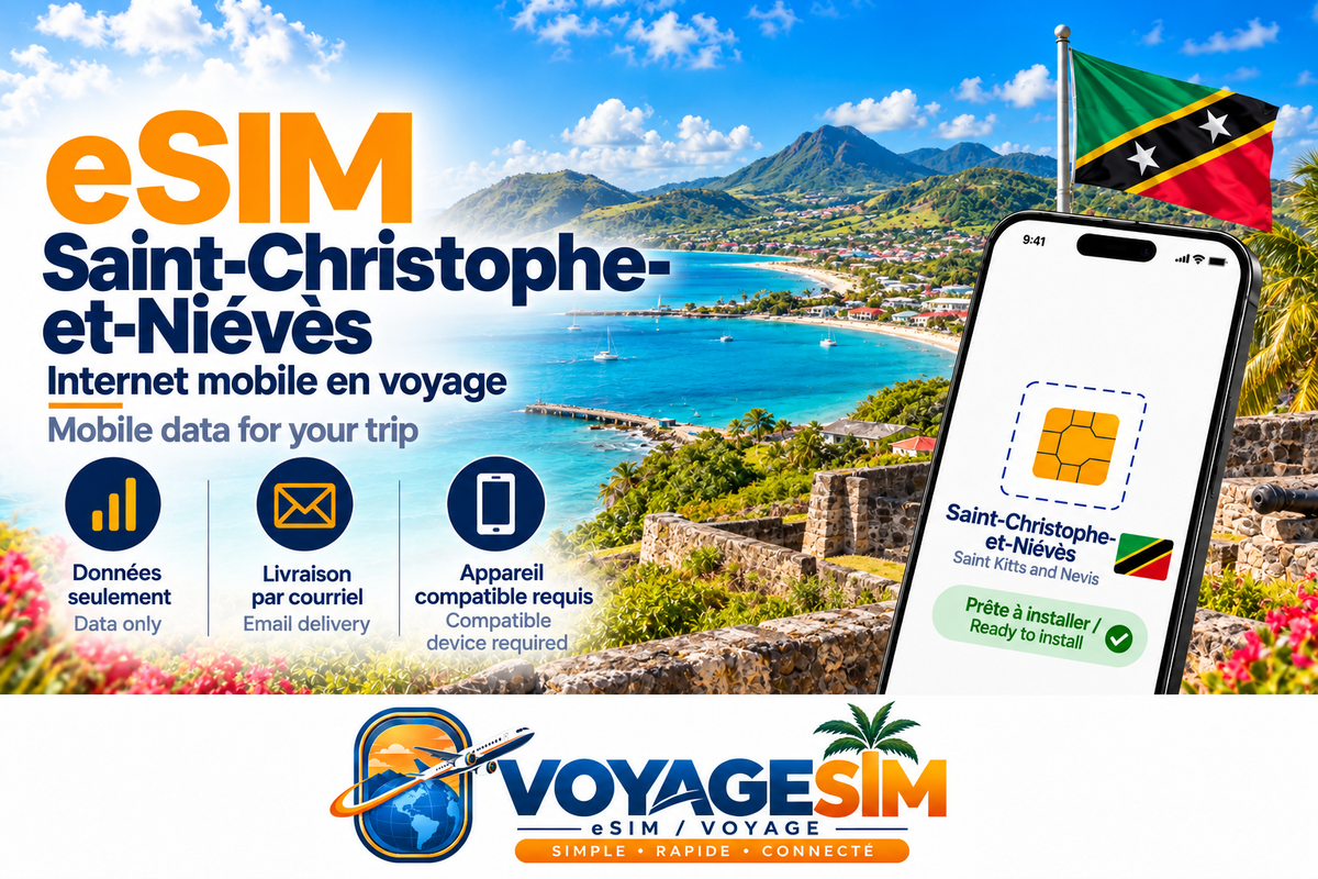 eSIM Saint-Christophe-et-Niévès — VoyageSIM / Saint Kitts and Nevis eSIM