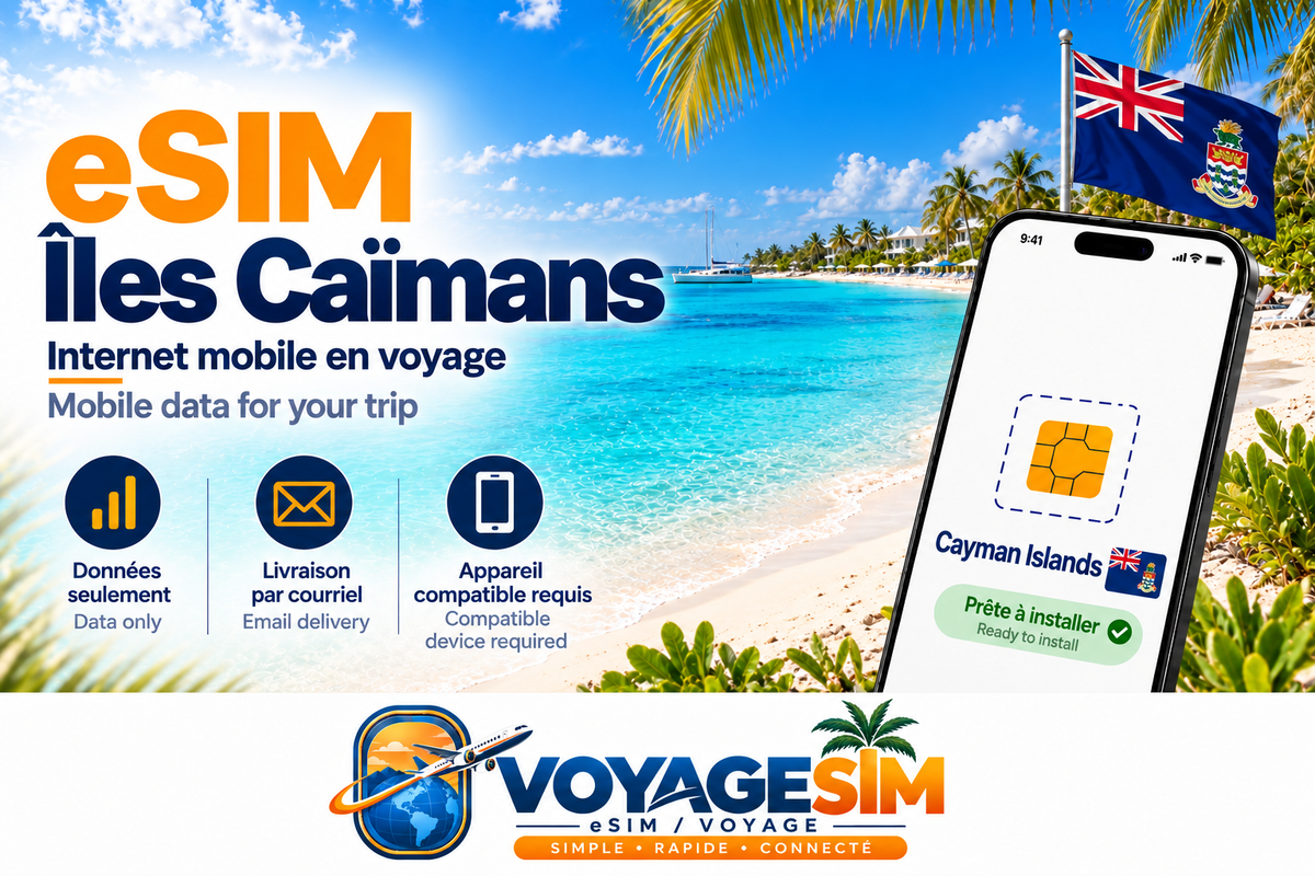 eSIM Îles Caïmans — VoyageSIM / Cayman Islands eSIM
