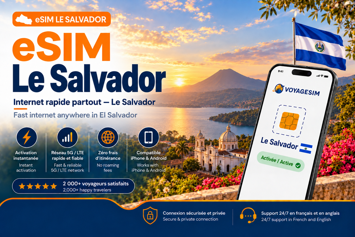 eSIM Le Salvador — forfait de données VoyageSIM