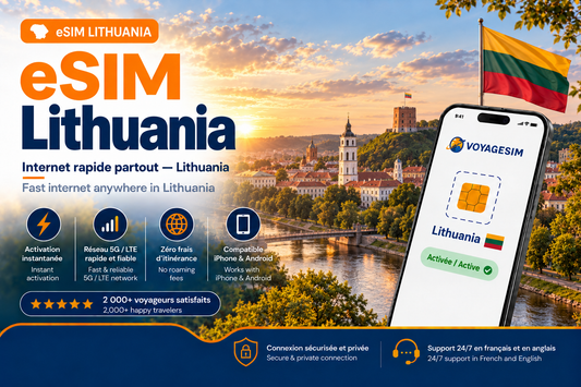 eSIM Lithuania — forfait de données VoyageSIM
