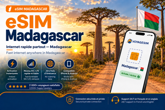 eSIM Madagascar — forfait de données VoyageSIM