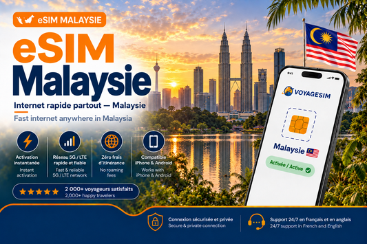 eSIM Malaysie — forfait de données VoyageSIM