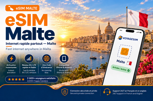 eSIM Malte — forfait de données VoyageSIM
