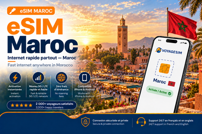eSIM Maroc — forfait de données VoyageSIM