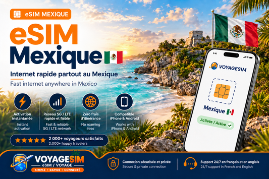 eSIM Mexique — forfait de données VoyageSIM