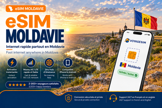 eSIM Moldavie – Internet mobile de voyage