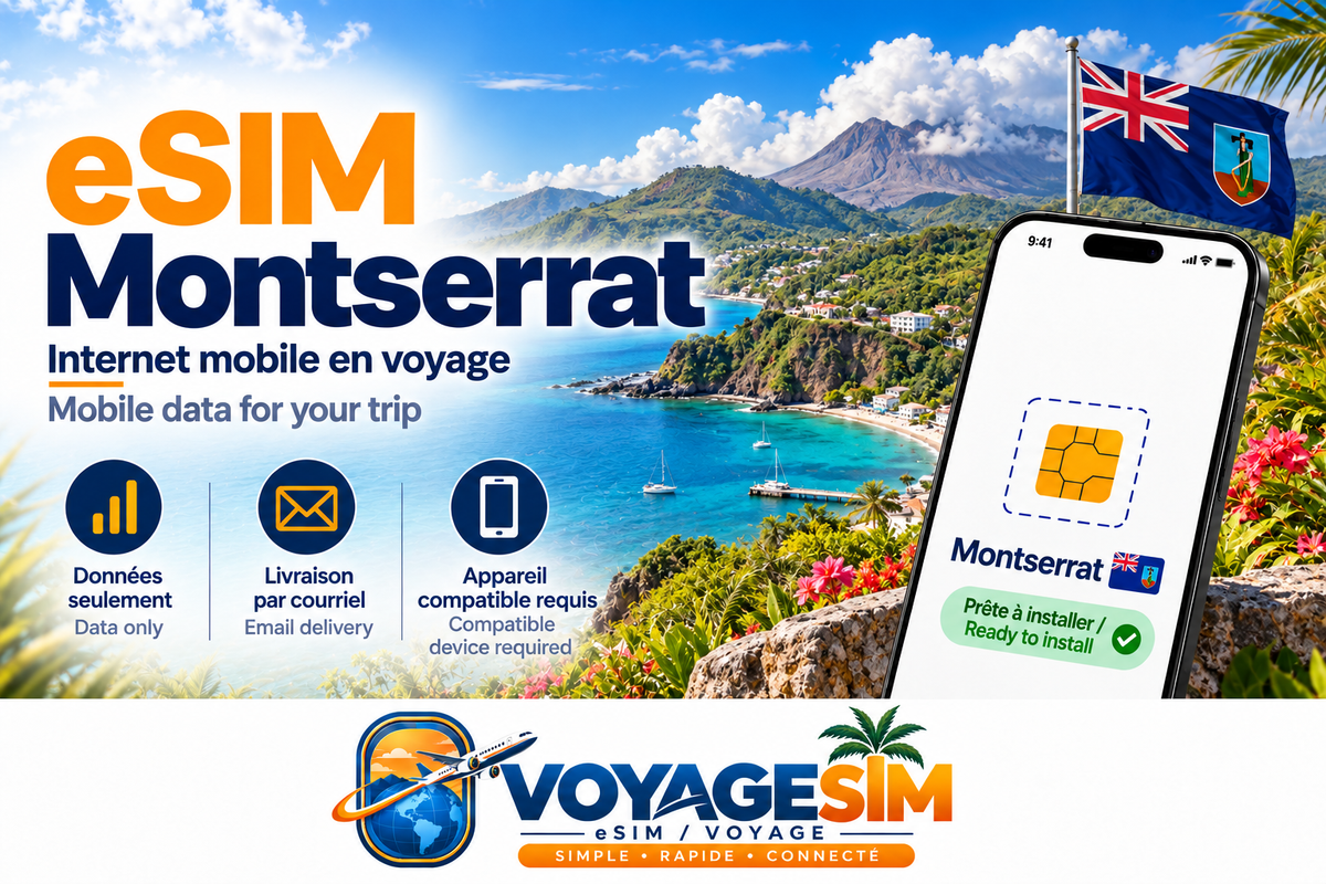 eSIM Montserrat — VoyageSIM / Montserrat eSIM