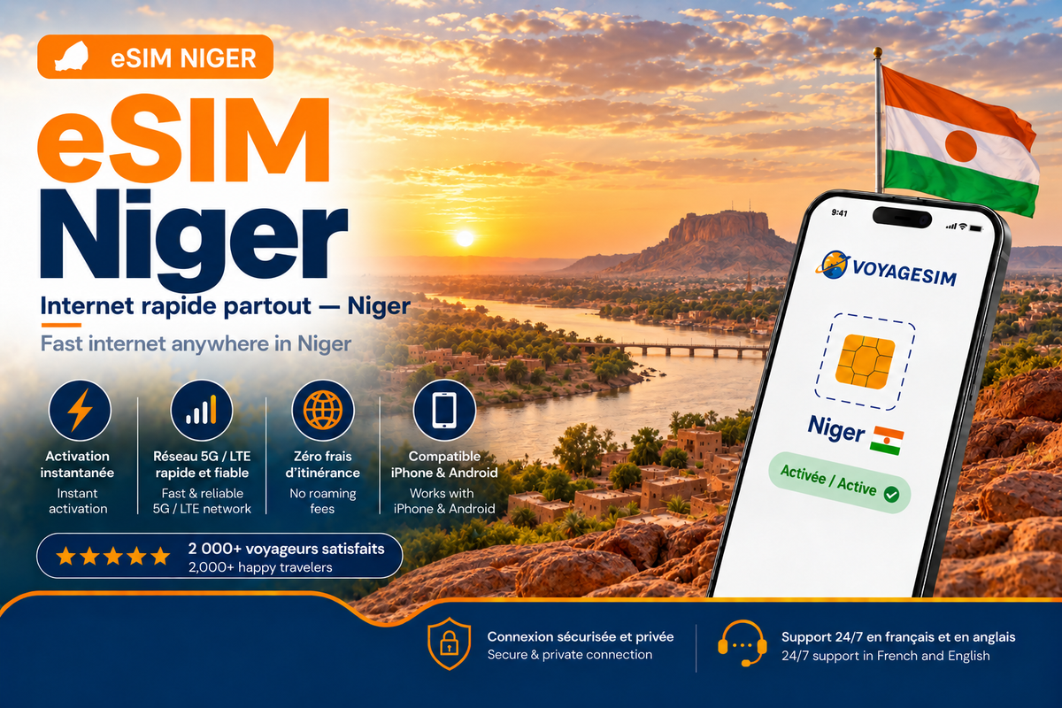 eSIM Niger — forfait de données VoyageSIM