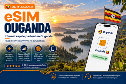 eSIM Ouganda – Internet mobile de voyage