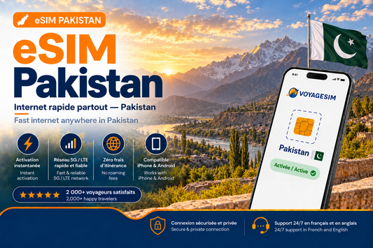 eSIM Pakistan — forfait de données VoyageSIM