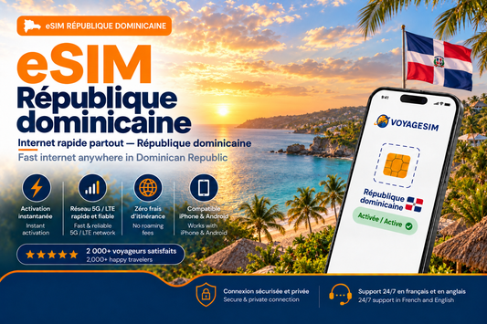 eSIM République dominicaine — forfait de données VoyageSIM
