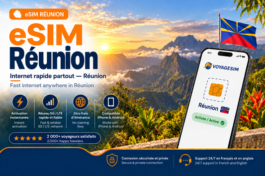 eSIM Réunion — forfait de données VoyageSIM