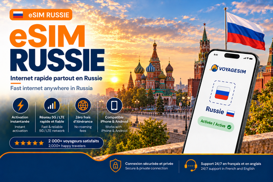 eSIM Russie – Internet mobile de voyage