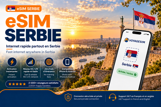 eSIM Serbie – Internet mobile de voyage
