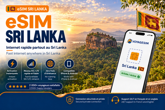 eSIM Sri Lanka – Internet mobile de voyage