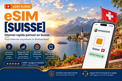 eSIM Suisse – Internet mobile de voyage