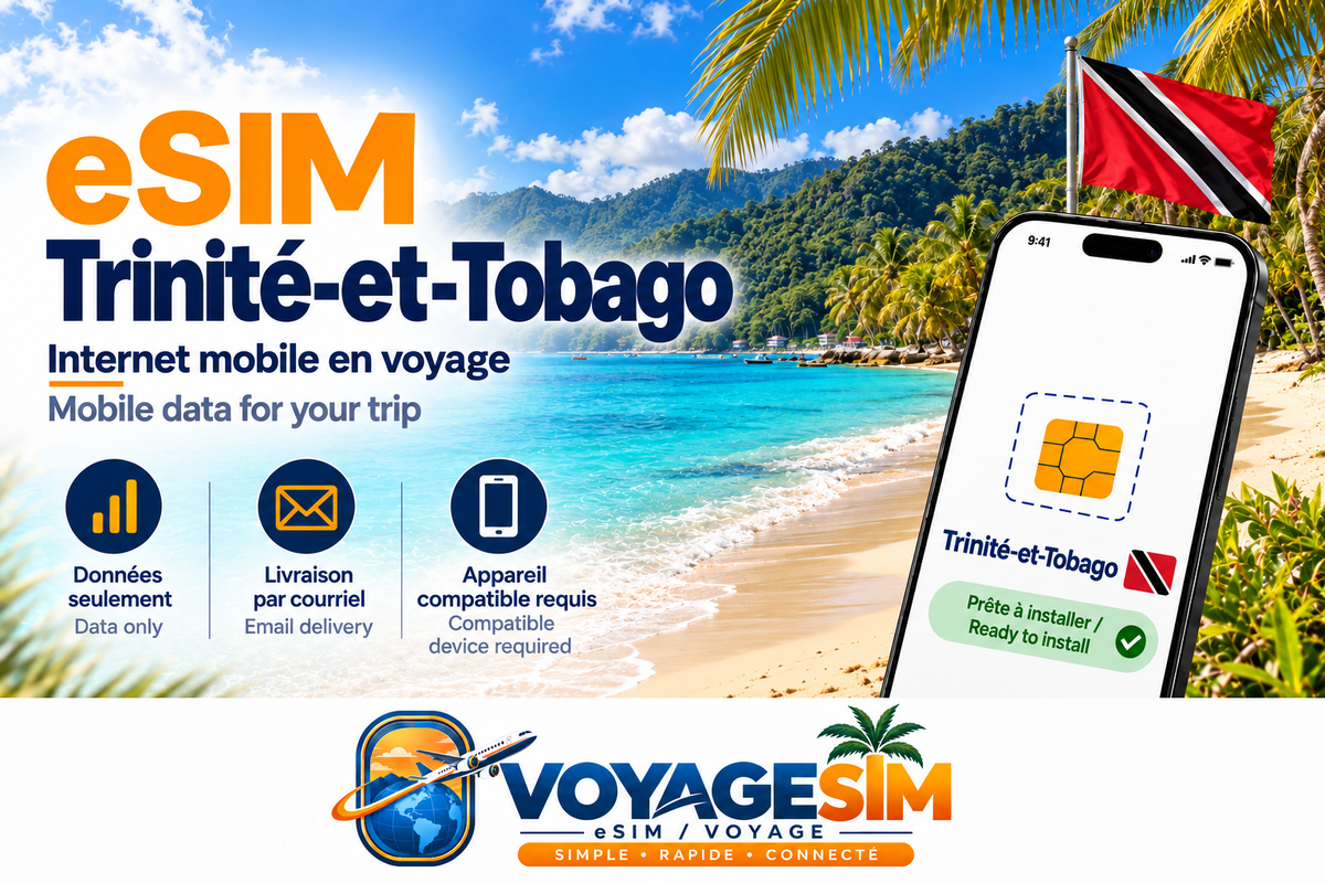 eSIM Trinité-et-Tobago — VoyageSIM / Trinidad and Tobago eSIM