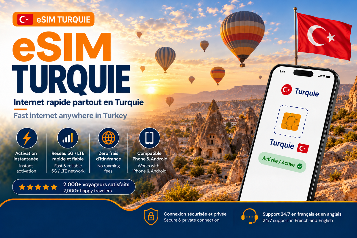 eSIM Turquie – Internet mobile de voyage